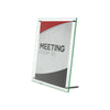 Superior Image Beveled Edge Sign Holder, Letter Insert, Clear/Green-Tinted Edges - deflecto