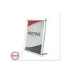 Superior Image Beveled Edge Sign Holder, Letter Insert, Clear/Green-Tinted Edges - deflecto