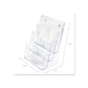 6-Compartment DocuHolder, Leaflet Size, 9.63w x 6.25d x 12.63h, Clear - deflecto