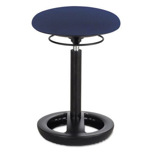Twixt Desk Height Ergonomic Stool, 22.5'' Seat Height, Supports up to 250 lbs., Blue Seat/Blue Back, Black Base - Safco