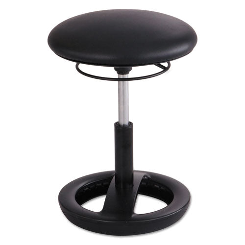 Twixt Desk Height Ergonomic Stool, 22.5'' Seat Height, Supports up to 250 lbs., Black Seat/Black Back, Black Base - Safco