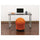 Zenergy Swivel Ball Chair, Backless, Supports Up to 250 lb, Orange Seat, Black Base - Safco