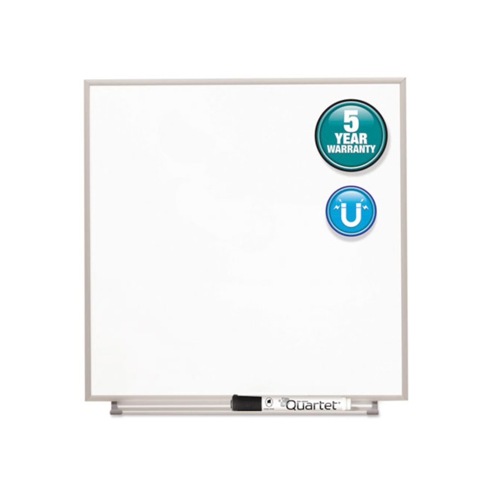 Matrix Magnetic Boards, 16'' x 16'', White Surface, Satin Aluminum Frame - Quartet