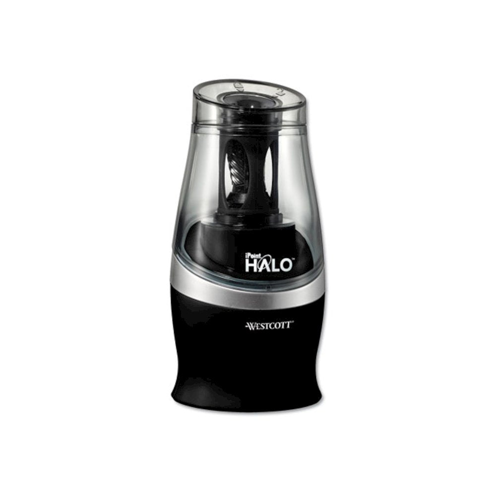 Halo Colored Pencil Non-Stick Electric Sharpener, AC-Powered, 3.5 x 6.75, Black/Silver - Westcott