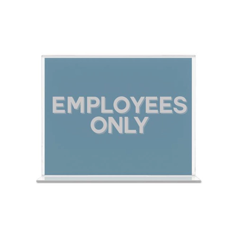 Classic Image Double-Sided Sign Holder, 11 x 8.5 Insert, Clear - deflecto