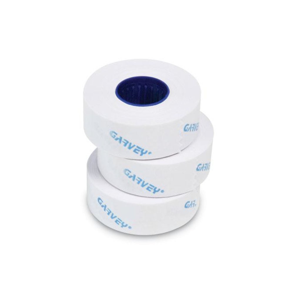 One-Line Pricemarker Labels Bulk Pack, 0.44 x 0.81, White, 1,200/Roll, 16 Rolls/Box - Garvey