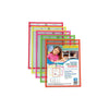 Reusable Dry Erase Pockets, Super Heavy-Duty, Top Load 9 x 12 Insert, Clear Front, Assorted Neon Border, 10/Pack - C-Line