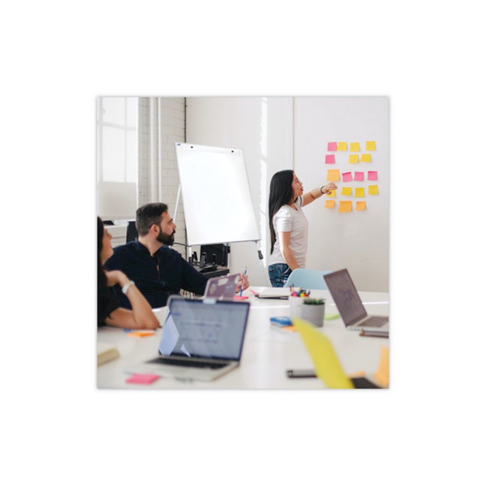 Adjustable Dry Erase Board, 27.5'' x 32'', White Surface, Satin Aluminum Frame - Flipside