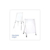 Adjustable Dry Erase Board, 27.5'' x 32'', White Surface, Satin Aluminum Frame - Flipside