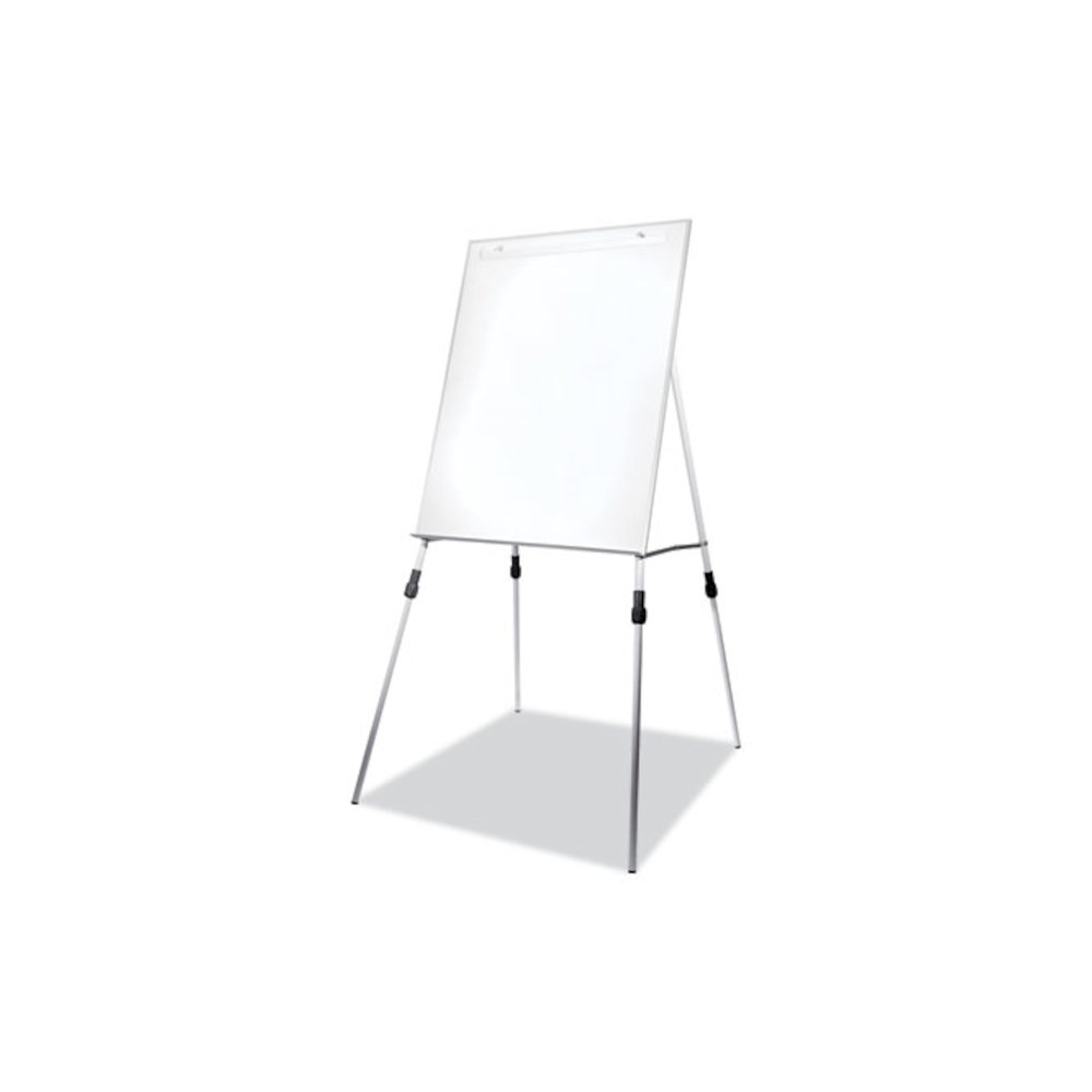 Adjustable Dry Erase Board, 27.5'' x 32'', White Surface, Satin Aluminum Frame - Flipside