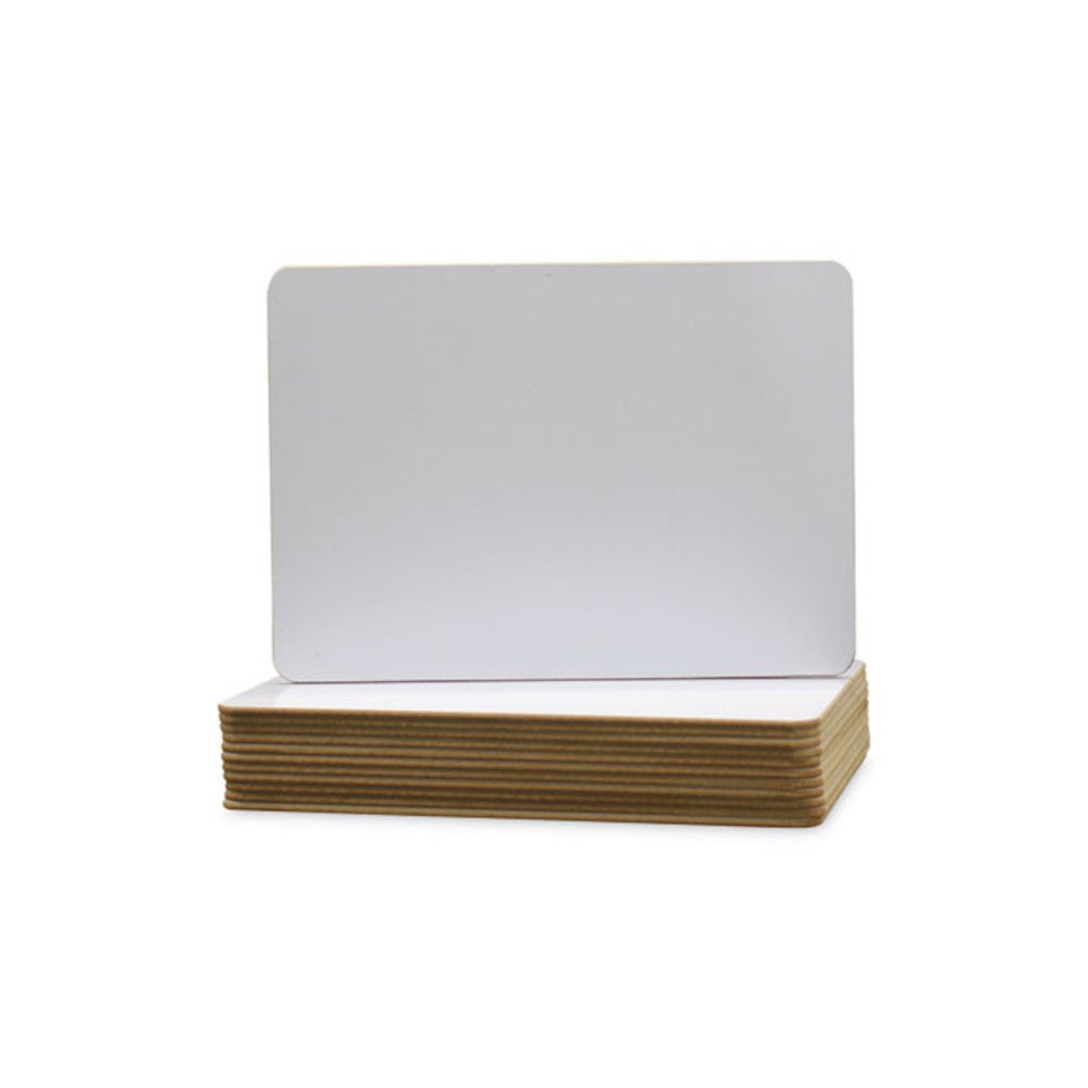 Dry Erase Board, 5'' x 7'', White Surface, 12/Pack - Flipside