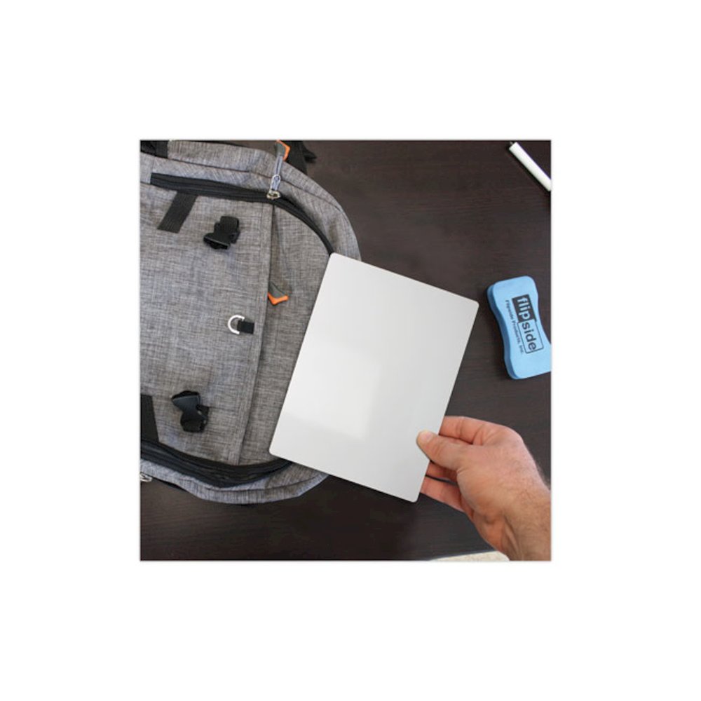 Two-Sided Dry Erase Board, 7'' x 5'', White Surface, 24/Pack - Flipside