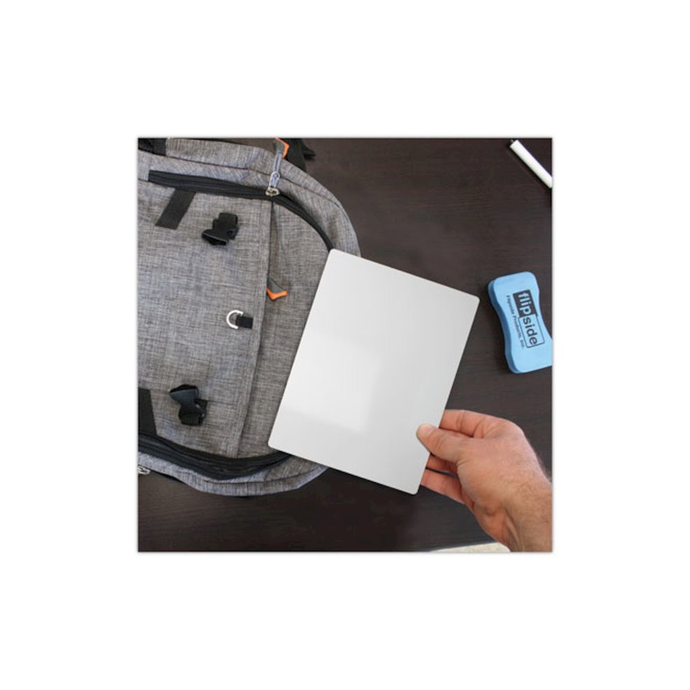 Dry Erase Board, 5'' x 7'', White Surface, 12/Pack - Flipside