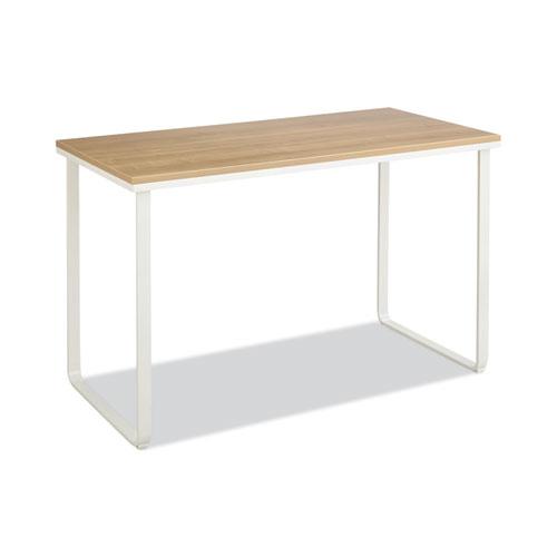Steel Desk, 47.25'' x 24'' x 28.75'', Beech/White - Safco