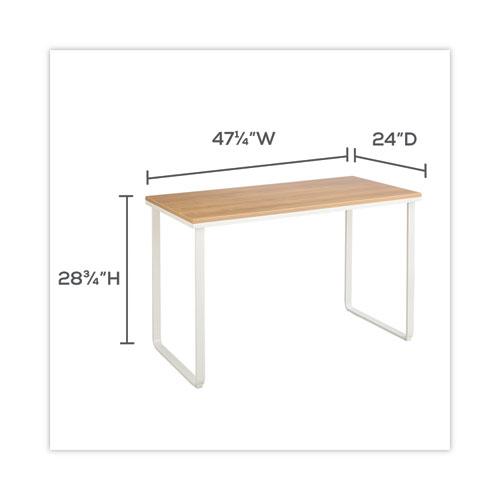 Steel Desk, 47.25'' x 24'' x 28.75'', Beech/White - Safco