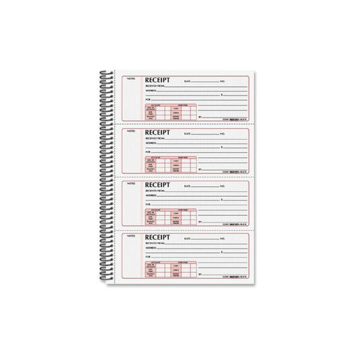 Rediform Money Receipt Book - 300 Sheet(s) - Wire Bound - 2 PartCarbonless Copy - 7.62'' x 11'' Sheet Size - White - White Sheet(s) - Red Print Color - Blue Cover - 1 Each