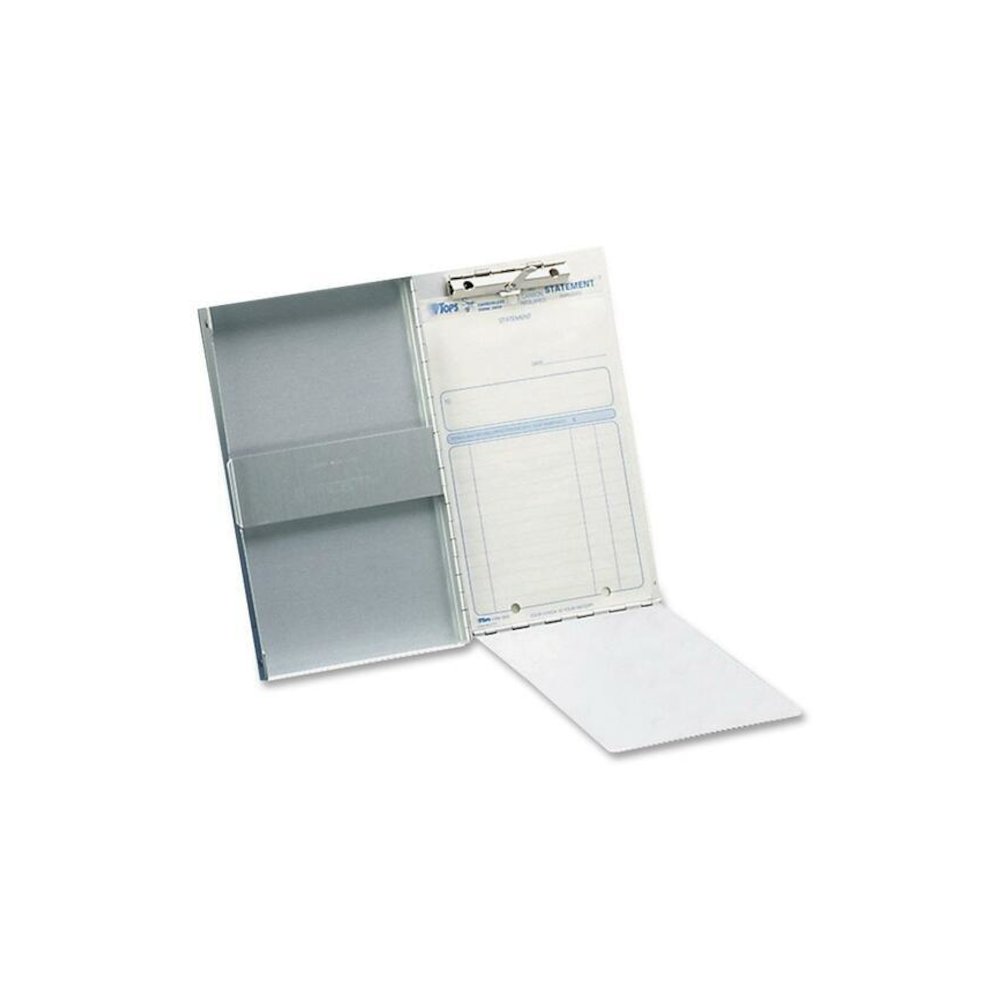 Saunders Snapak Side-open Storage Form Holder - 0.50'' Clip Capacity - Storage for 30 Sheet - Side Opening - 5 21/32'' x 9 1/2'' - Aluminum - Silver - 1 Each
