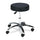 Pneumatic Lab Stool, Backless, Supports Up to 250 lb, 17'' to 22'' Seat Height, Black Seat, Chrome Base - Safco