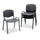 Stacking Chair, Supports Up to 250 lb, 18'' Seat Height, Black Seat, Black Back, Black Base, 4/Carton - Safco