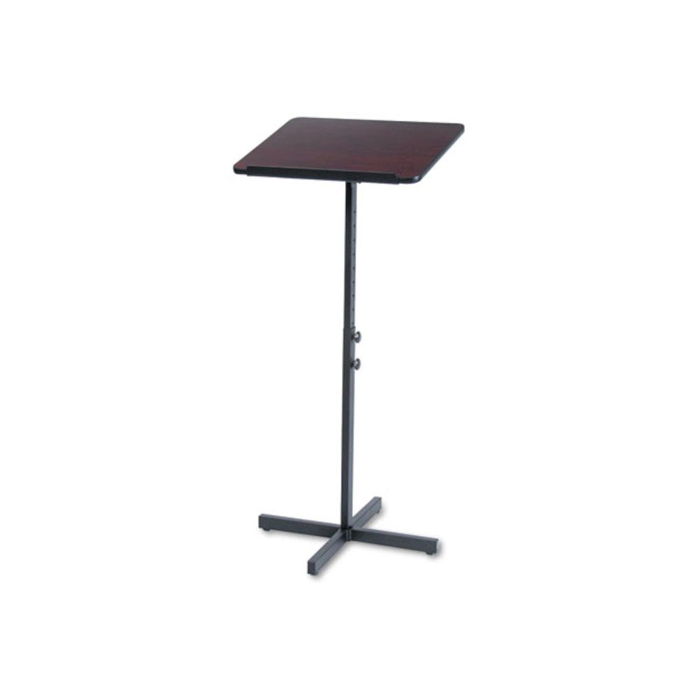 Adjustable Speaker Stand, 21 x 21 x 29.5 to 46, Mahogany/Black - Safco