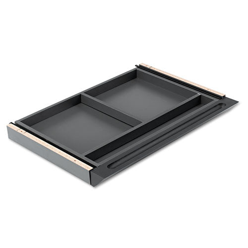 Laminate Center Drawer, Aberdeen & Brighton Series, 25w x 18d x 2h, Black - Mayline