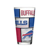 Buffalo Bills Pint Glass 16oz Quilted Stained Boxed - Logo Brands