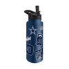 Dallas Cowboys Quencher Bottle 34oz Stainless Steel Dreamweave - Logo Brands