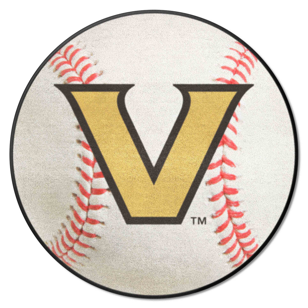 Fanmats - Vanderbilt University Baseball Mat 27'' diameter