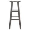Ivy Bar Stool, 29'', Rustic Gray Finish - Winsome Wood