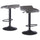 Tarah Adjustable Swivel Stools, 2-Pc Set, Black & Slate Gray - Winsome Wood