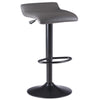 Tarah Adjustable Swivel Stools, 2-Pc Set, Black & Slate Gray - Winsome Wood