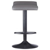 Tarah Adjustable Swivel Stools, 2-Pc Set, Black & Slate Gray - Winsome Wood