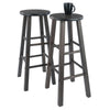 Element Bar Stools, 2-Pc Set, Oyster Gray - Winsome Wood