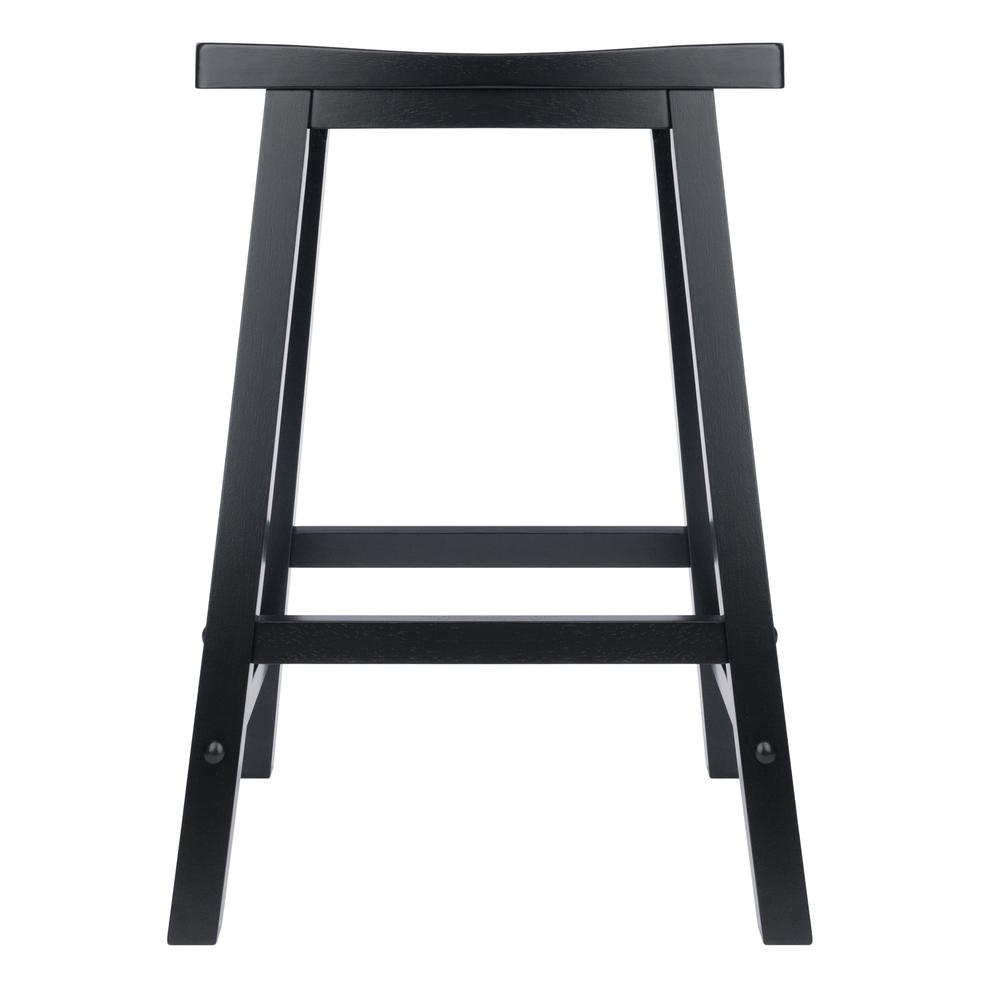 Satori 24'' Saddle Seat Bar Stool Black - Winsome Wood