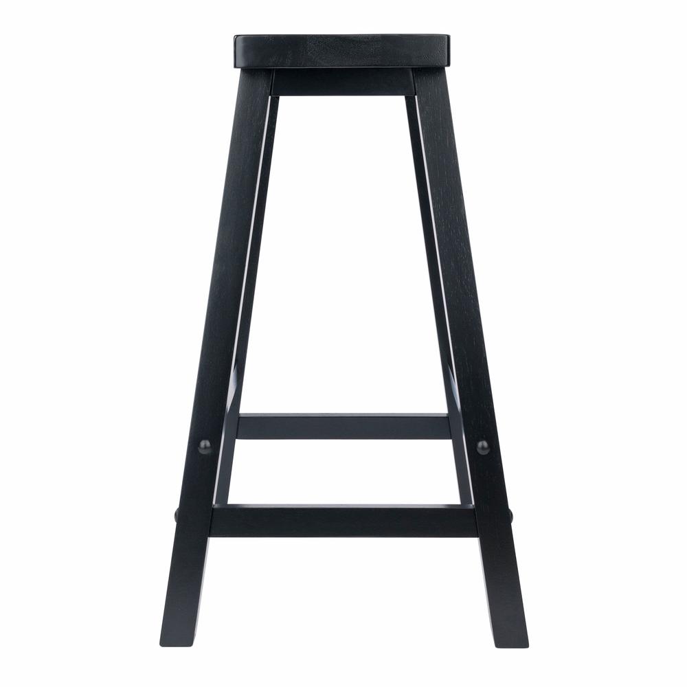 Satori 24'' Saddle Seat Bar Stool Black - Winsome Wood