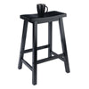 Satori 24'' Saddle Seat Bar Stool Black - Winsome Wood