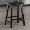 Satori 24'' Saddle Seat Bar Stool Black - Winsome Wood