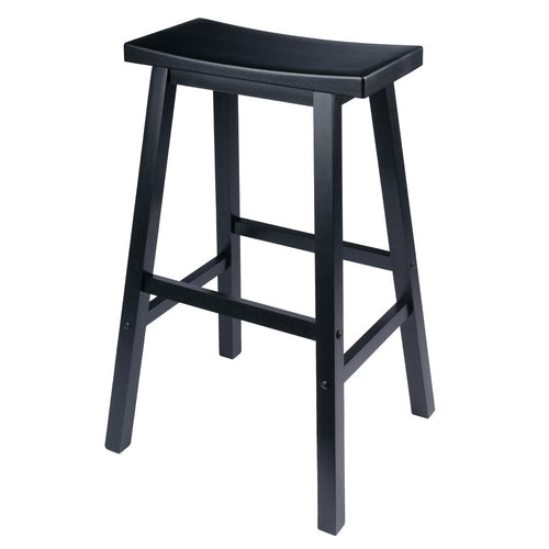 Satori 29'' Saddle Seat Bar Stool Black - Winsome Wood