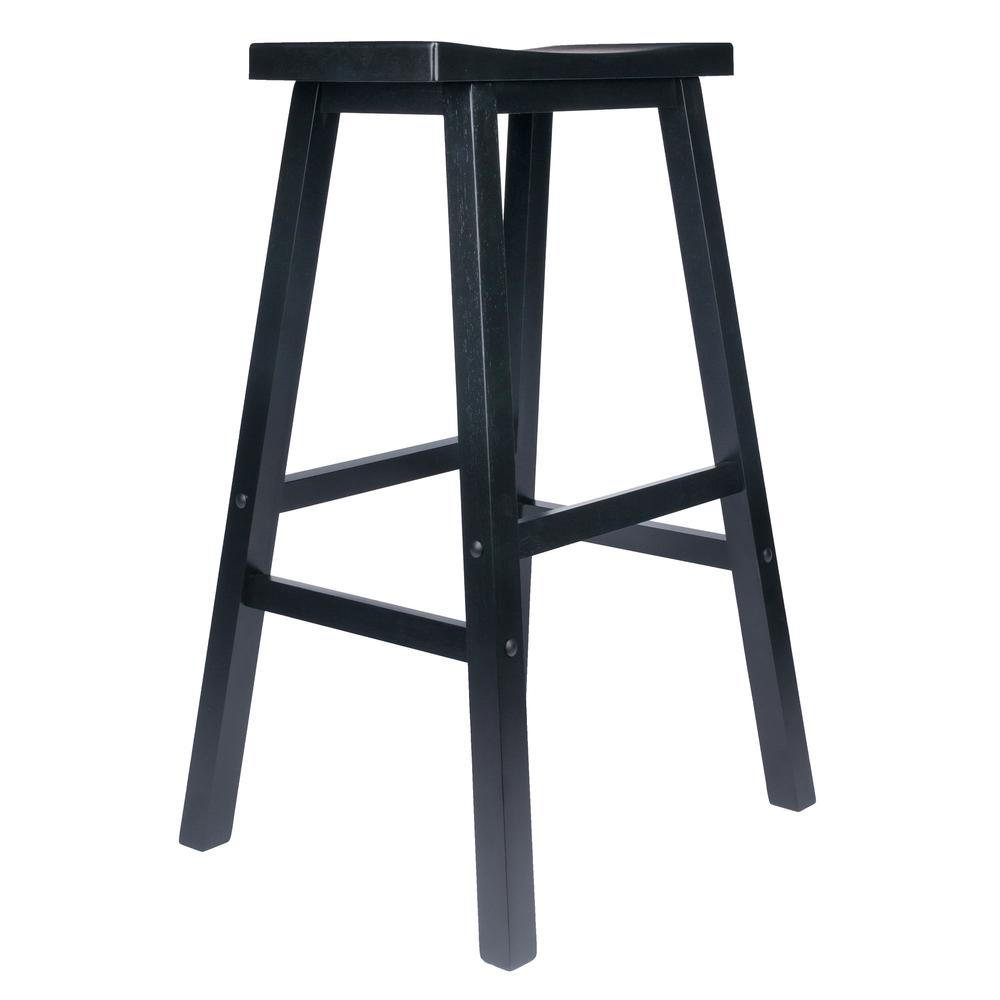 Satori 29'' Saddle Seat Bar Stool Black - Winsome Wood