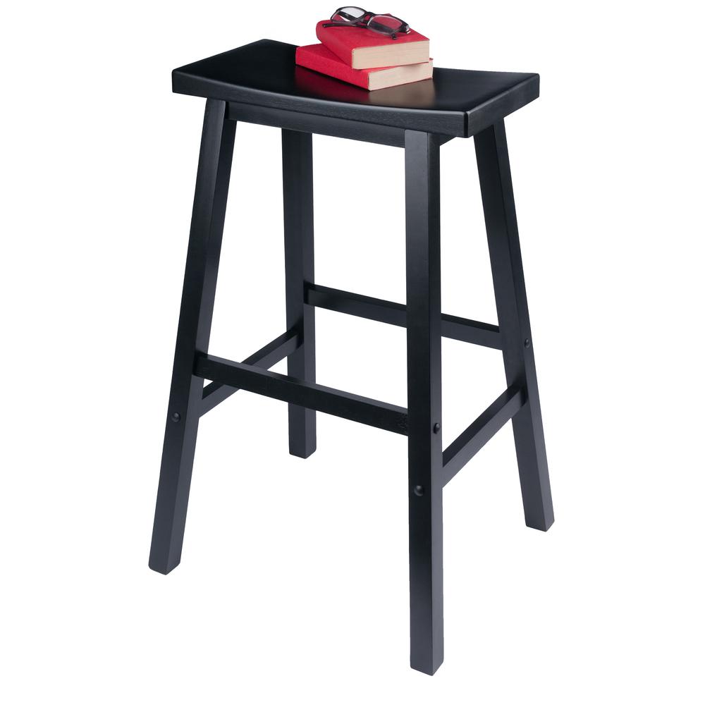 Satori 29'' Saddle Seat Bar Stool Black - Winsome Wood