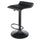 Obsidian Set of 2 Adjustable Swivel Air Lift Stool, Backless, Black PVC Seat, Black Metal Post and Base - Winsome Wood