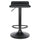 Obsidian Set of 2 Adjustable Swivel Air Lift Stool, Backless, Black PVC Seat, Black Metal Post and Base - Winsome Wood