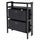 Torino 3-PC Set Folding Bookcase w/ Fabric Basket - Winsome Wood