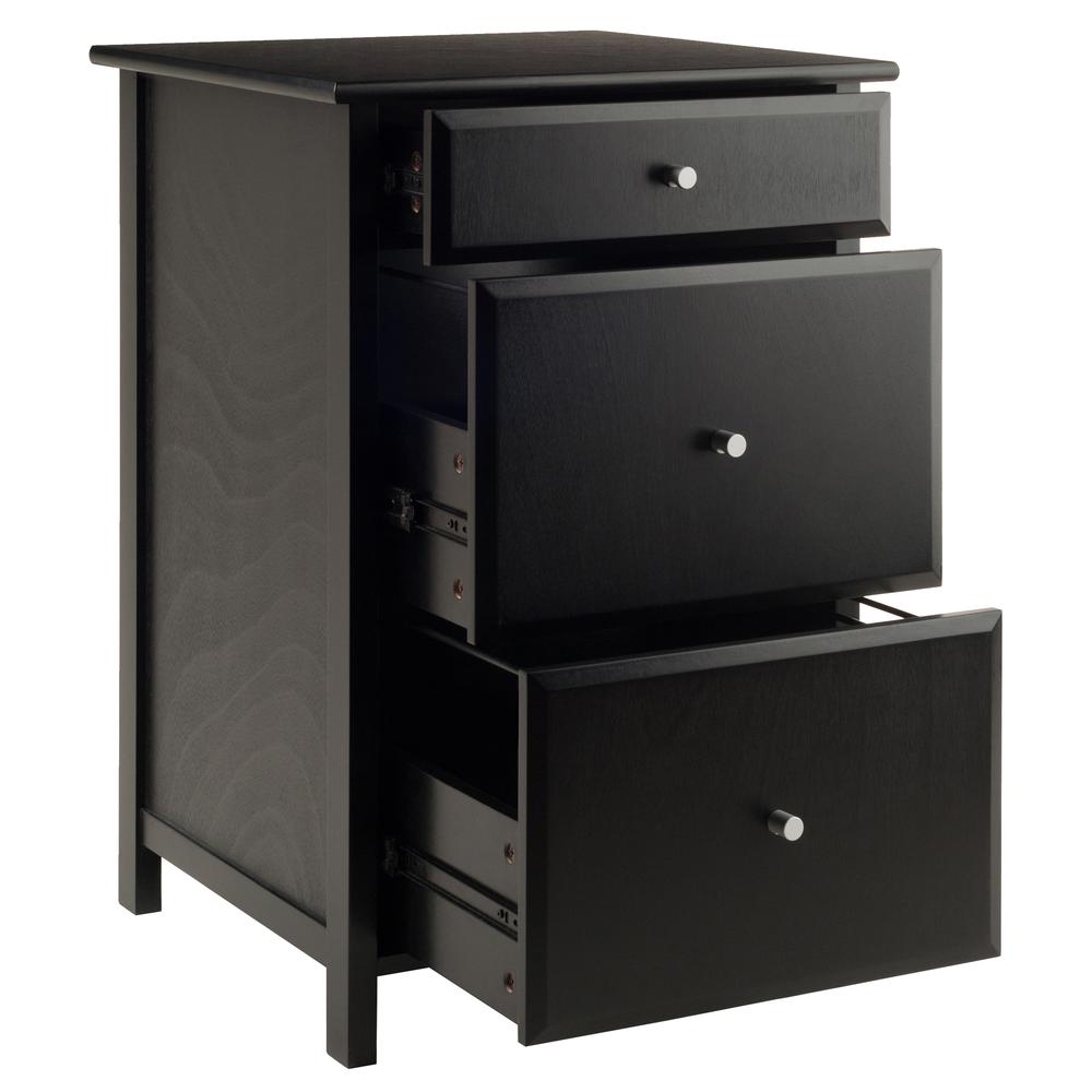 Delta File Cabinet Black - Winsome Wood