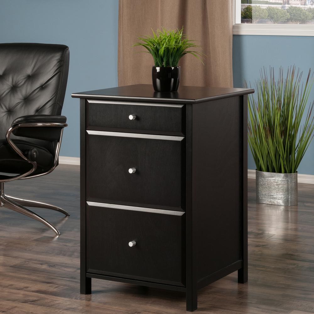 Delta File Cabinet Black - Winsome Wood