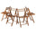 Robin 4-Pc Folding Chair Set, Teak - Winsome Wood