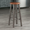 Ivy Bar Stool 29'', Rustic Teak / Gray Finish - Winsome Wood