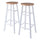 Huxton 2-Pc Bar Stools, 29'', Natural & White - Winsome Wood