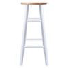 Huxton 2-Pc Bar Stools, 29'', Natural & White - Winsome Wood