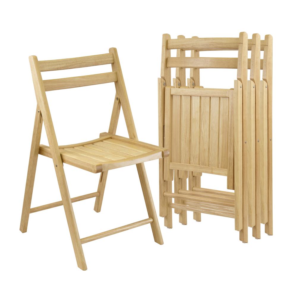 Robin 4-PC Folding Chair Set Natural - Winsome Wood